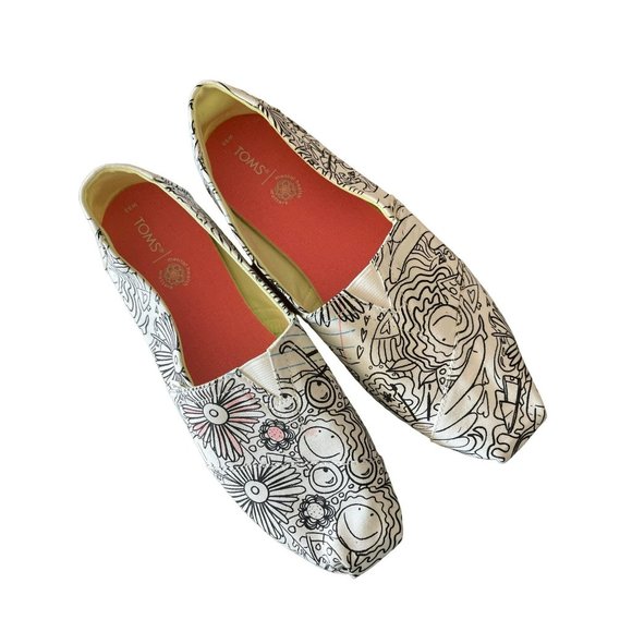 Toms Shoes - Toms Alpargatas Shoes Design Drawing Coloring Book Size 9.5